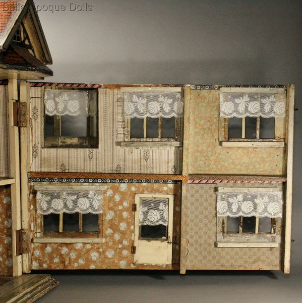 Antique dolls house Christian HACKER ,  Antique dolls house german dollhouse  , alte Puppenhaus christian Hacker