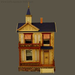 old wooden dollhouse