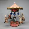 antique mechanical toy Renou with animals , antique French musical Carousel , mechanical toy Christmas  