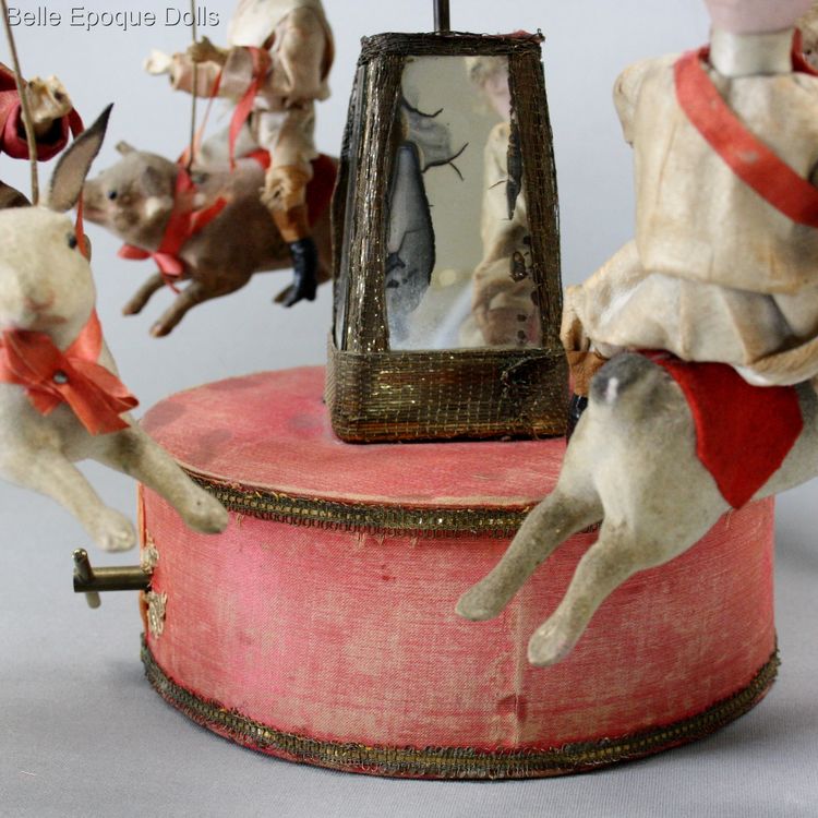 mechanical toy Christmas  , antique jockey carousel