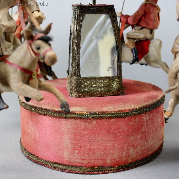 antique automaton musical , antique jockey carousel