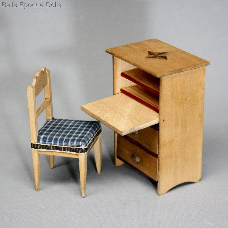 Antique Dollhouse miniature desk - Erzgebirge , Puppenstuben zubehor