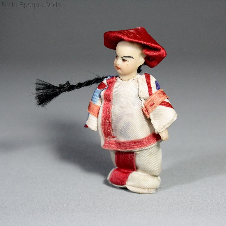 chinese all-bisque tiny doll , franzoesische puppenstubenpuppe