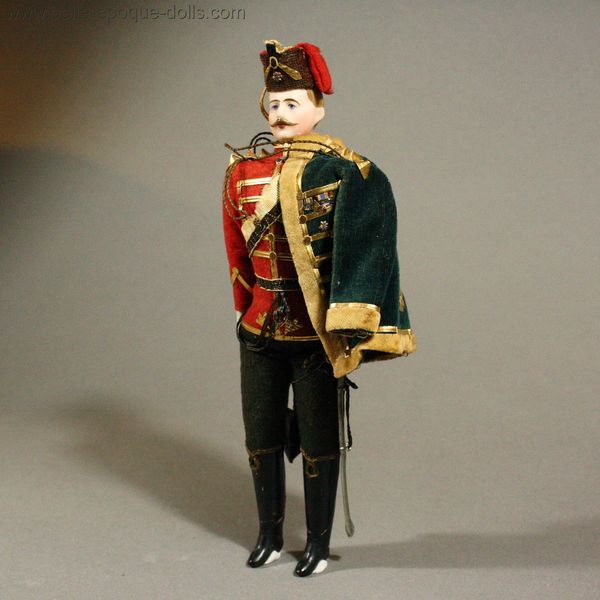 deutsche puppenstubensoldaten Uniform , Antique dolls house officer doll hussard  , Antique Dollhouse German soldier