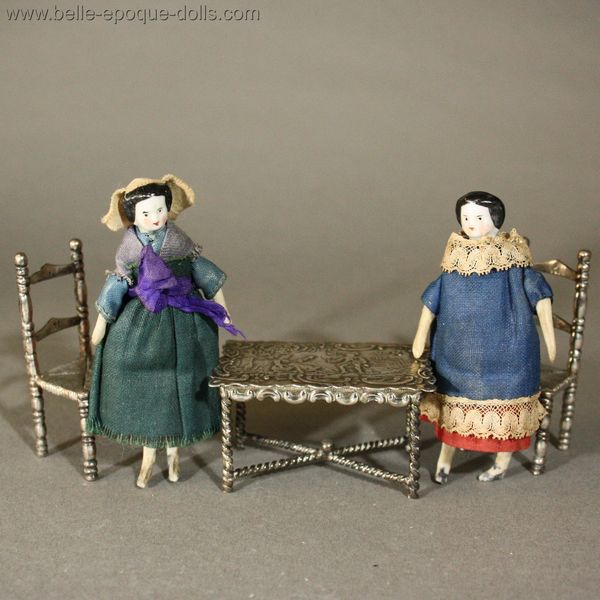 Antique dolls house dolls , Puppenstuben puppen