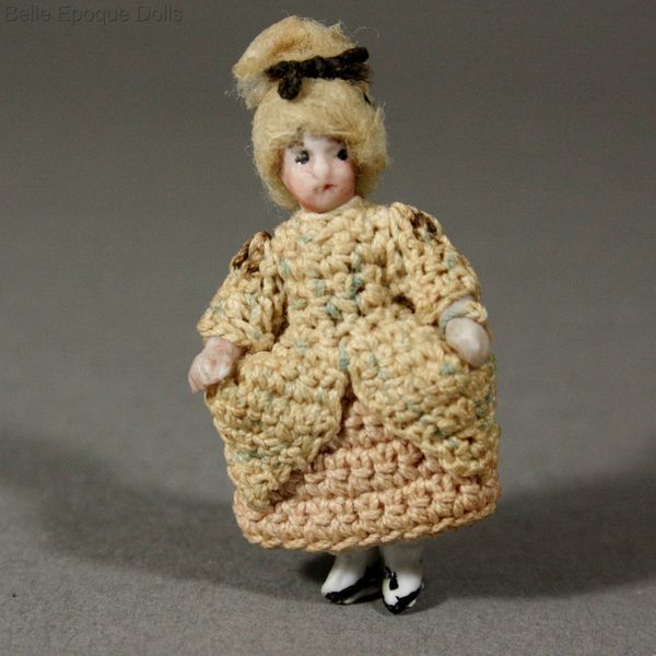 Antique dolls house miniature doll marie antoinette , Puppenstuben puppen