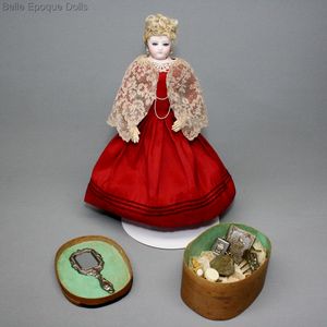 Antique Miniature German Bisque Penny Doll with Articulated Arms – In The  Vintage Kitchen Shop