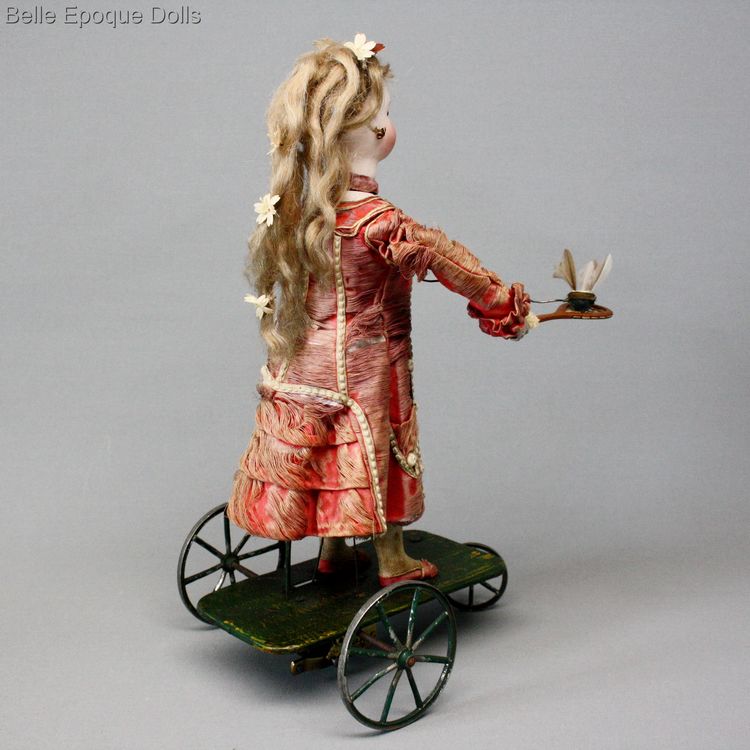 antique automaton doll badminton , automaton gustav vichy , antique automate joueuse de badmington