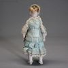 antique French miniature doll mignonette , French bisque mignonette with jointed elbows , antique French miniature doll mignonette 