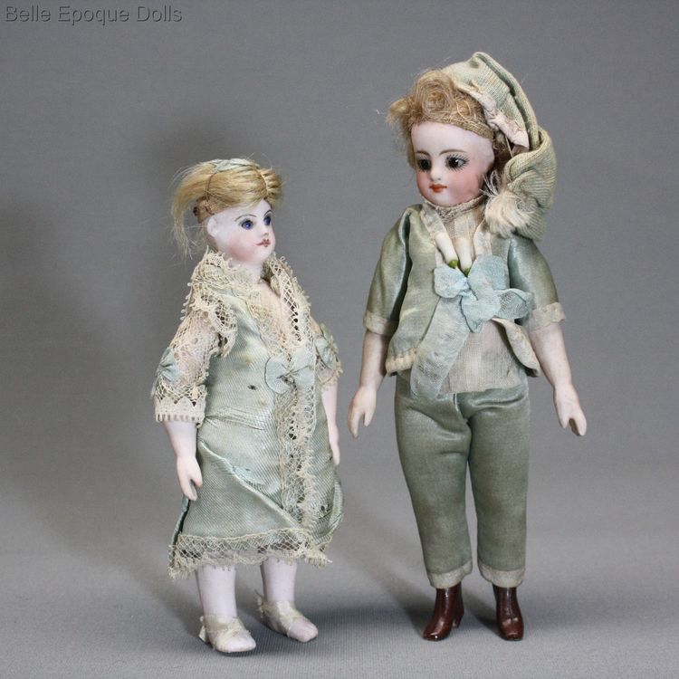 all-bisque miniature french mignonette , boy mignonette French doll